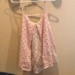 Lovemark pastel summer lace tank top
